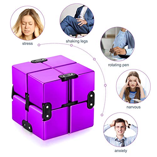 Funxim Infinity Cube Toy para Adultos y niños, versión Nueva Fidget Finger Toy Stress y Ansiedad, Killing Time Fidget Toys Infinite Cube para Office Staff (Azul)