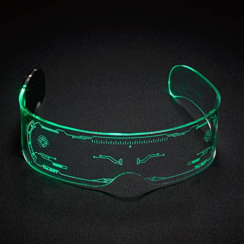 Gafas Luminosas Led, Gafas De Visera Electrónica Futurista, Gafas con Visera Led, Gafas De Neón, para Festivales, Fiestas, Cumpleaños, Navidad,DJ, Conciertos En Vivo(Siete Colores)