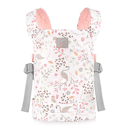 GAGAKU Baby Doll Carrier Portadores de Animales de Peluche Delante y detrás para niñas – Rosa (Flamencos)