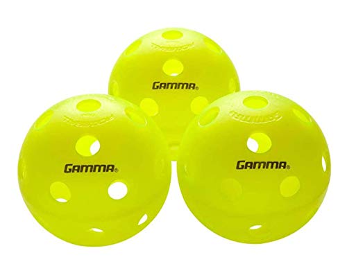 Gamma Sports Photon Indoor Pickleballs - Bolas de Pickleball (3 Unidades), Color Verde