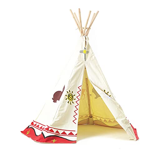 Garden Games - Tienda de Campaña, Teepee Wigwam Play Tent, Lienzo de Algodón Natural