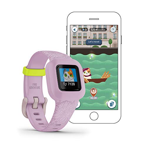 Garmin vivofit jr. 3 - Monitor de actividad para niños, Floral Rosa