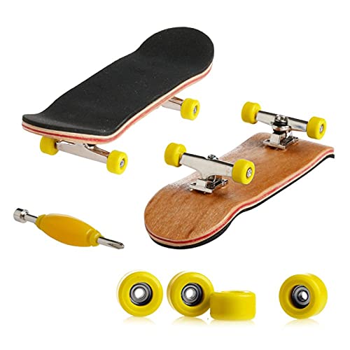 Gaviny Patineta de Dedo, Mini Tabla de Dedo patineta de Dedo Profesional Arce Montaje de Bricolaje patineta de embarque Juguete de Regalo