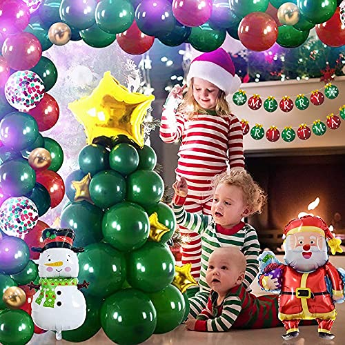 GazyyShopZhuo Juego de Globos navideños -88 unidadesArco de Globos de Navidad diseño de Arcos