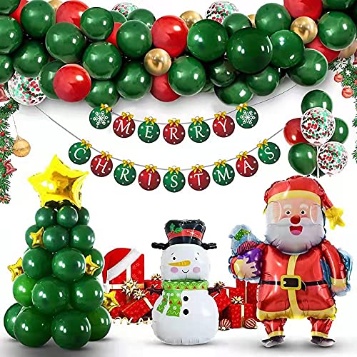 GazyyShopZhuo Juego de Globos navideños -88 unidadesArco de Globos de Navidad diseño de Arcos