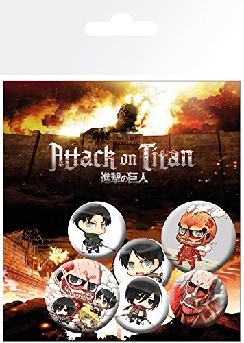 GB Eye LTD, Attack On Titan, Mix, Pack de Chapas