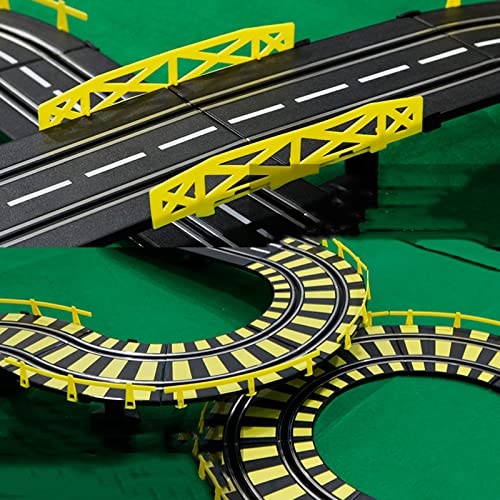 GDFME Track Racing 2.4M Tracer Racers Slot Car Racing Set R/C Control Remoto de Alta Velocidad Rail Car Track Empalme Race Track Sets Coche de Pista de Atletismo