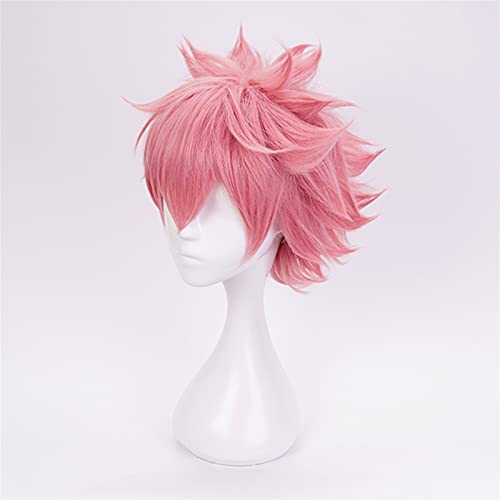 GDYJP My Hero Academia Mina Ashido Peluca Rosa con Headwear Cosplay Disfraz Boku No Hero Academia Resistente al Calor Pelucas de Cabello sintético (Color : Wig and Headwear)