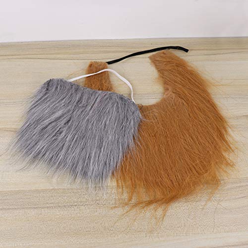 Generic Barba Falsa Bigote Falso Vestido Elegante Barba Barba Falsa Cosplay Mascarada Fiesta Decoraciones para Fiesta de Disfraces de Halloween Fiesta DE Mascarada 4 Piezas