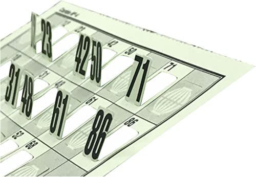Genérico 960 Cartones de Números Troquelados para Bingo Tradicional de 90 Bolas