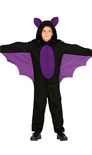 Generique - Disfraz Mono murciélago Negro/Morado niño - 7-9 años (125-135 cm)