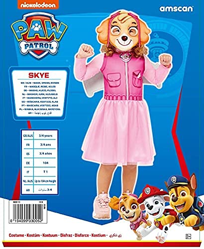 Generique - Disfraz y máscara Skye niño Paw Patrol - 3-4 años (94-104 cm)