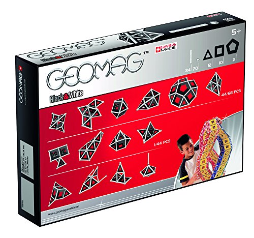 Geomag- Black & White Panels, Multicolor, 68 Piezas (12)