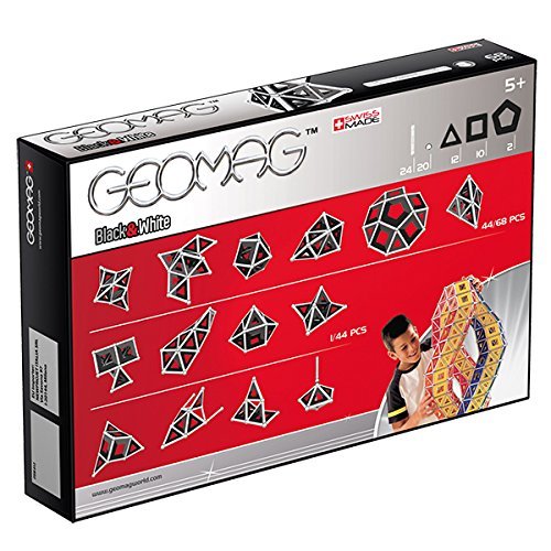 Geomag- Black & White Panels, Multicolor, 68 Piezas (12)