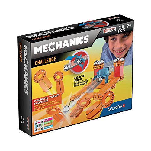 Geomag- Mechanics Construcciones magnéticas y juegos educativos, Multicolor, 95 Piezas (771) , color/modelo surtido