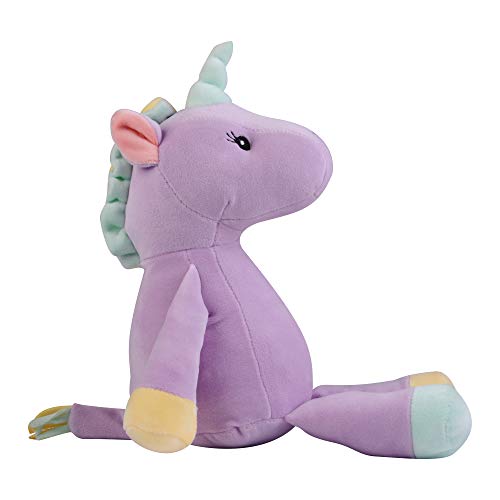 Georgie Porgy Peluche Unicornio Terciopelo Super Suave Osito de Peluche Animal Juguete Suave para Niños (Púrpura)