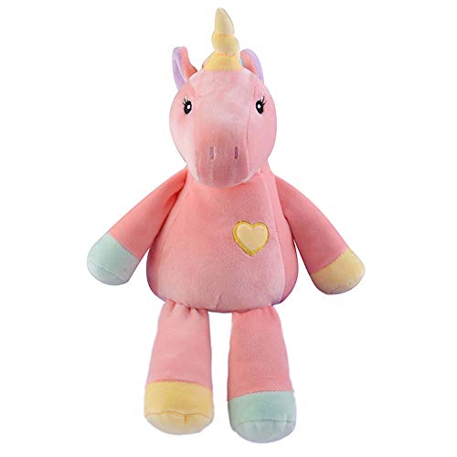 Georgie Porgy Peluche Unicornio Terciopelo Super Suave Osito de Peluche Animal Juguete Suave para Niños (Rosado)