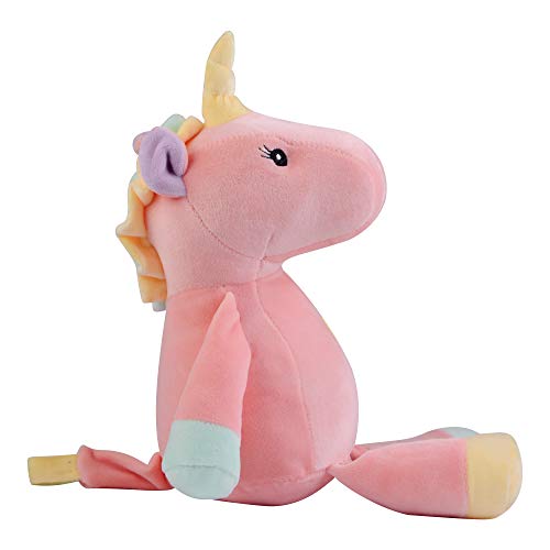 Georgie Porgy Peluche Unicornio Terciopelo Super Suave Osito de Peluche Animal Juguete Suave para Niños (Rosado)