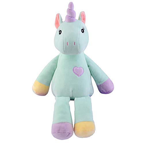 Georgie Porgy Peluche Unicornio Terciopelo Super Suave Osito de Peluche Animal Juguete Suave para Niños (Verde)