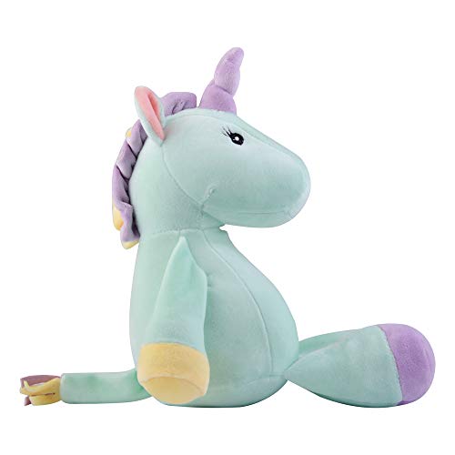 Georgie Porgy Peluche Unicornio Terciopelo Super Suave Osito de Peluche Animal Juguete Suave para Niños (Verde)