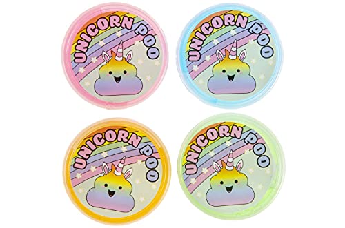 GERLINOVA Unicornio Poo – Divertido unicornio con unicornio, 4 unidades (plastilina y blancos)