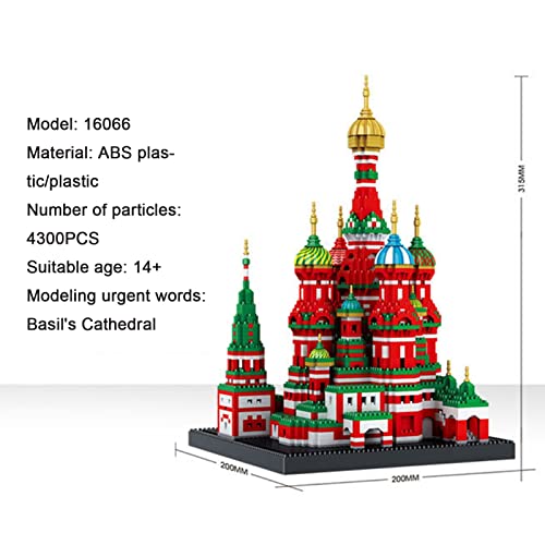 Gettop Arquitectura Famosa Modelo Catedral de la albahaca Mini Bloques De Construcción Kits 4300 Piezas 3D Puzzle Juguete De Bricolaje para Colecciones