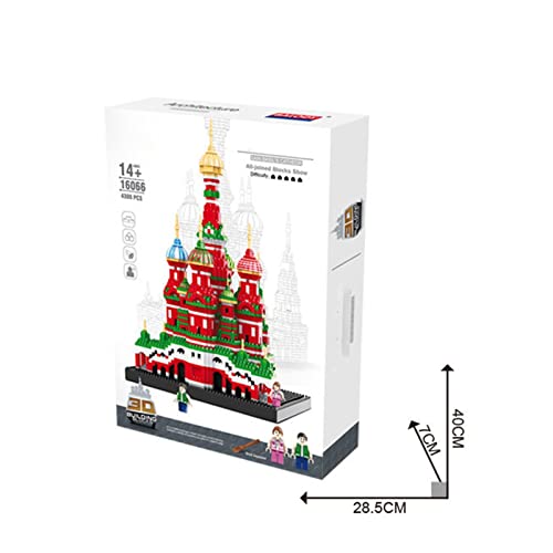 Gettop Arquitectura Famosa Modelo Catedral de la albahaca Mini Bloques De Construcción Kits 4300 Piezas 3D Puzzle Juguete De Bricolaje para Colecciones