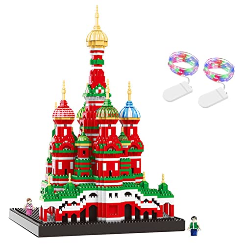 Gettop Arquitectura Famosa Modelo Catedral de la albahaca Mini Bloques De Construcción Kits 4300 Piezas 3D Puzzle Juguete De Bricolaje para Colecciones