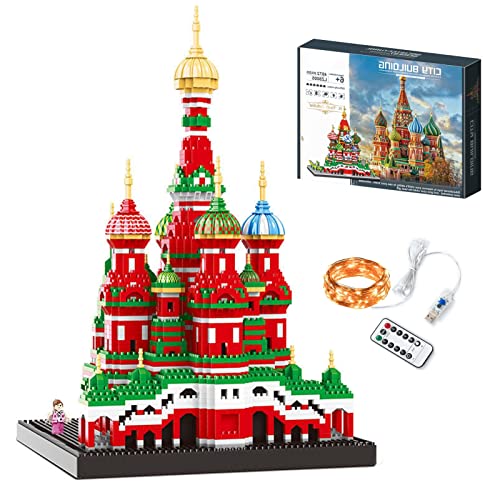 Gettop Catedral de Albahaca Mini Bloques Modelos 4872pcs+ Creatividad DIY Toys Modelo Brick Toy para Adolescentes Adultos Cumpleaños Navidad Año Nuevo Regalos