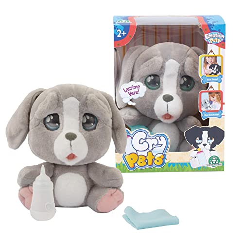 Giochi Preziosi Cry Pets - Peluche para Perro Que Bebe y llora, Color Gris