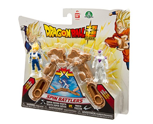 Giochi Preziosi – Dragon Ball Super Spin Battlers 2 Figuras y 2 Basi, Goku Super Sayan vs Majin – Buu Vegeta Super Sayan vs Freezer