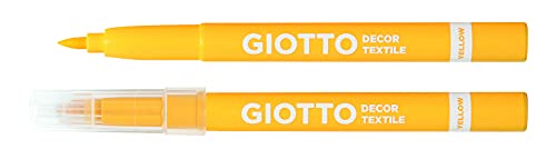 Giotto 494900 - Pack de 12 rotuladores decorativos para tejidos, Permanente