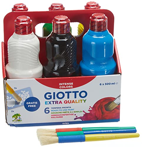 Giotto 533200 - 6 botes de pintura de 500 ml