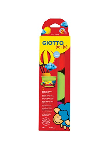 Giotto be-bè 462501 Pack de 3 Pastas para Jugar, Multicolor + Súper Pasta para Jugar 100 G. EST. 3 Uds. (NAR.+mag.+Ver.)