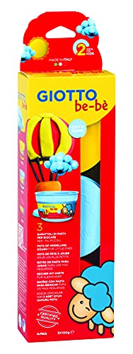 Giotto be-bè 462501 Pack de 3 Pastas para Jugar, Multicolor + Súper Pasta para Jugar 100 G. EST. 3 Uds. (NAR.+mag.+Ver.)