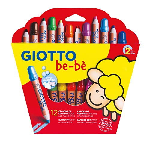 Giotto Be-Bè Súper Lápices Estuche 12 Uds + Sacapuntas