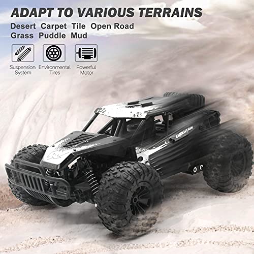 GizmoVine Coche teledirigido 1:14 velocidad RC Off-Road Buggy RC Coche todoterreno juguete con 2 baterías recargables para adultos y niños a partir de 6, 8 y 10 años (negro)