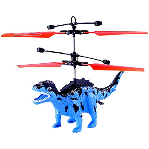 GKZJ Helicóptero Dinosaurio Remoto,Juguete controlado por inducción, Juguete Volador, Dinosaurio, Regalo para niños y niñas,Blue