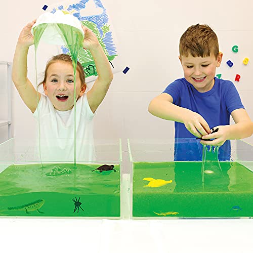 Glibbi - Slime, Polvo que Transforma el Agua del Baño en Slime Viscoso Verde, para Niños a partir de 3 Años - 300 g