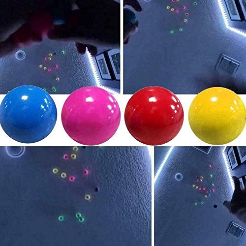 Globbles dodgeball juego malabares de pelota de pesas, estrés reliefer- fluorescente pegajoso bolas de objetivo, stress squeeze color fluorescente cambiante bolas de estrés for niños adultos niños 4 c