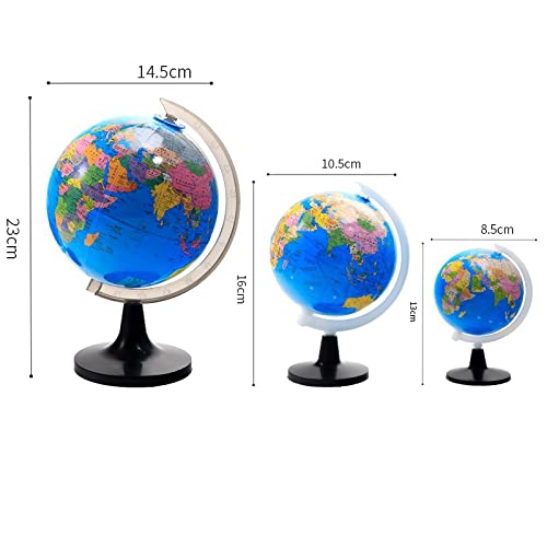 Globo Terráqueo Decoración educativa for el globo de la geografía de los estudiantes de 360 grados Geografía Aprenda el globo grande Mapa del mundo Mapa de la Tierra Ayudas de enseñanza ( Color : A )