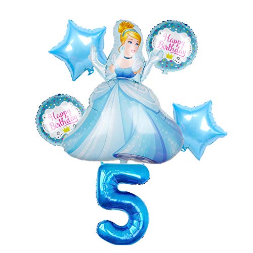 Globos Bolas de aluminio Cenicienta para niñas, □ Blancanieves, Decoraciones para la fiesta de cumpleaños infantiles, Bolas de aire de fiesta prenatal, Juguetes para niños ( Couleur : Cinderella 5 )