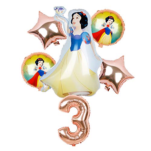 Globos Bolas de aluminio Cenicienta para niñas, □ Blancanieves, Decoraciones para la fiesta de cumpleaños infantiles, Bolas de aire de fiesta prenatal, Juguetes para niños ( Couleur : Snow white 3 )