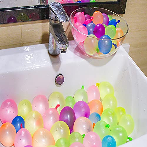 Globos de agua de colores, 222 unidades de globos de agua autosellantes, bombas de agua, 6 grupos con 37 botellas de agua, para fiestas en la piscina, batalla en la playa