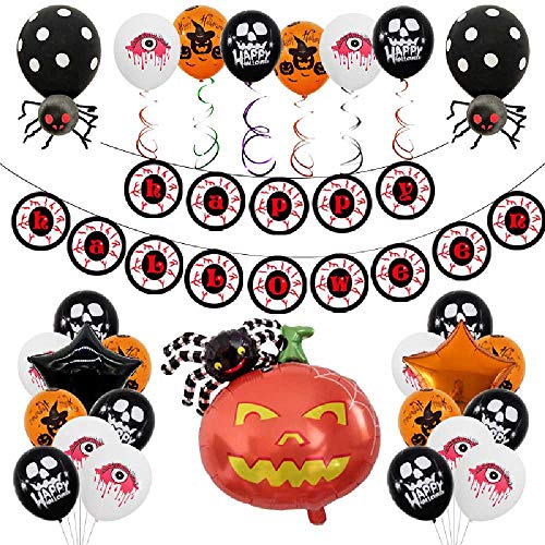 Globos De Halloween Globos De Látex De 12 Pulgadas Suministros De Decoración De Fiesta De Globos Fantasma Y Calabaza De Halloween Globo de látex