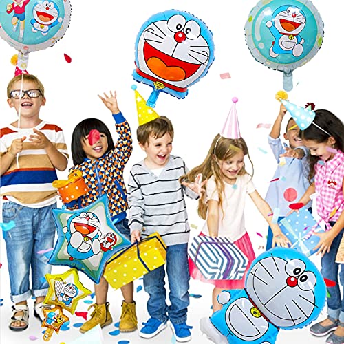 Globos de Papel de Aluminio - simyron 6pcs Globo Doraemon Globos de Helio Globo de Aire Decoración de Ccumpleaños para Niños Globo de Cumpleaños Globos de helio Juego de Decoración