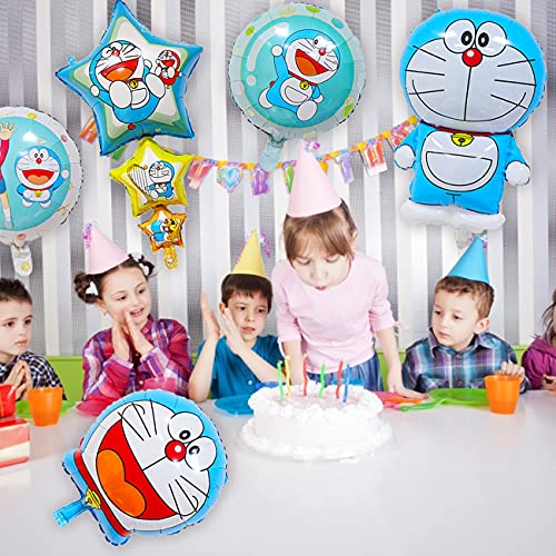 Globos de Papel de Aluminio - simyron 6pcs Globo Doraemon Globos de Helio Globo de Aire Decoración de Ccumpleaños para Niños Globo de Cumpleaños Globos de helio Juego de Decoración