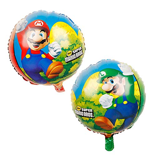 Globos de Super Mario Bros Balloons Mario Birthday Party Supplies para 6 cumpleaños, globos de Super Mario Party Supplies para niños, juego de 27 unidades