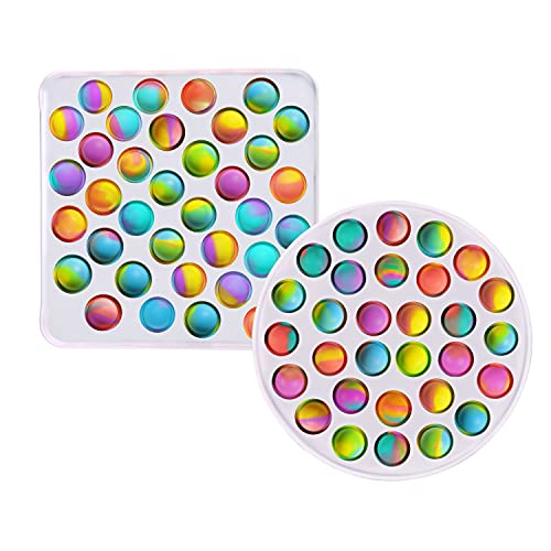 Gmajtars Push Pop Bubble Fidget Toy Pack Set de Juguetes Sensoriales Popit Popping Fidget Antiestrés Ansiedad Relief para Niños Adultos Regalo Fiesta Navidad Cumpleaños