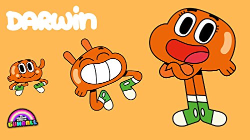 GMBALL El Asombroso Mundo de Gumball - Peluche Darwin Personaje Naranja 12"/30cm - Calidad Super Soft -Naranja-